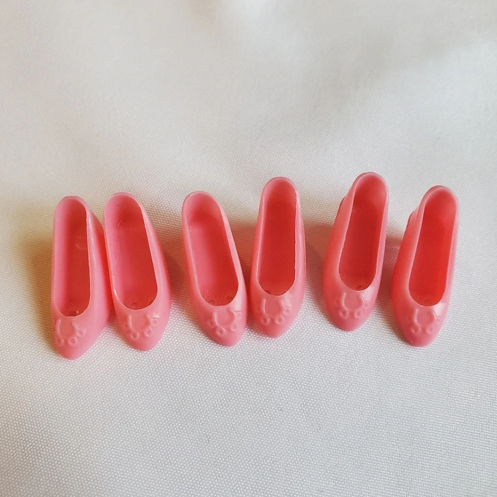 Pink‎ Doll Shoes barbie size 3 Pairs Small Doll Accessories heels